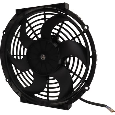 Ventilateur de refroidissement de radiateur 10 pouces Noir 12V Design fin Ventilateur de refroidissement push-pull fiable pour véhicules et moteurs