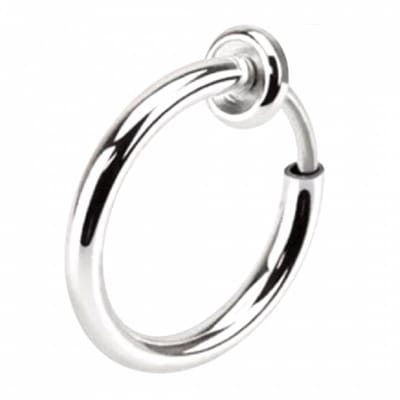 Fake Helix klem oorring zilverkleur 12 mm, 1stuks- geen gaatje- Charme Bijoux