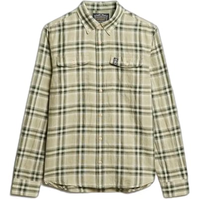 Superdry - The Merchant Store - Geruit linnen overhemd - Heren - Lange mouwen shirts