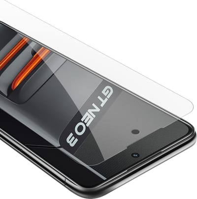 Cadorabo Screenprotector geschikt voor Realme GT Neo 3 - Pantser film Beschermende film in KRISTALHELDER Geharde (Tempered) display beschermglas in 9H hardheid met 3D Touch