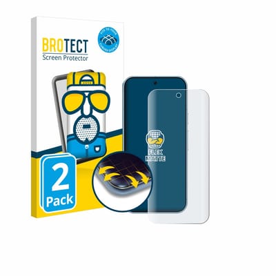 BROTECT - Screenprotector voor Google Pixel 9 / 9 Pro / 10 / 10 Pro - Folie Beschermfolie matte volledig dekking 2 Stuks