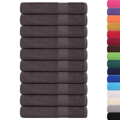 vidaXL - Saunahanddoeken - FROGN - 10 - st - 80x200 - cm - 360 - g/m² - antraciet