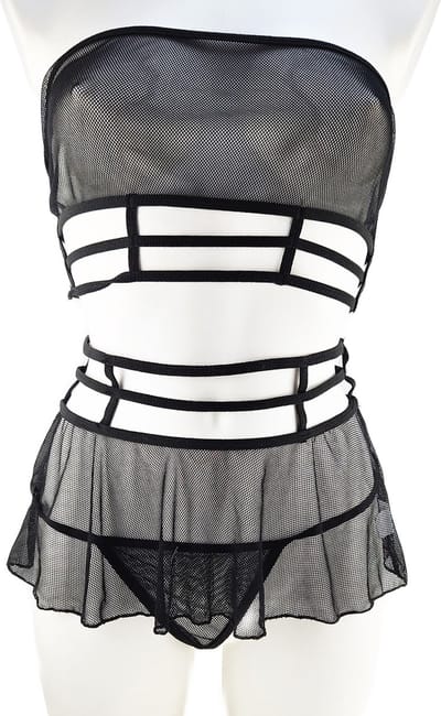 BamBella ® Sexy Erotische lingerie Kleding set - Maat S/M - pak vrouwe Zwart