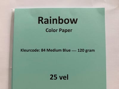 Rainbow KL-84 Medium blauw 120 gram papier