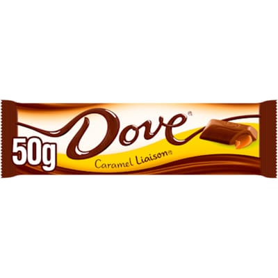 Chocolade Dove liaison caramel reep doos 24 stuks
