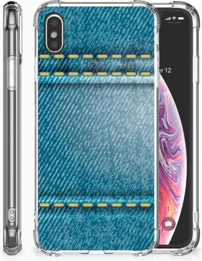 Apple iPhone Xs Max Anti Shock Bumper Case Jeans