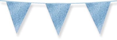 Glitter flags 16 x 20cm - Baby blue