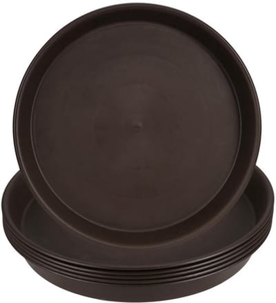 Allecto - Plantenschotel - Plastic Schotel - Set van 10 - Bruin
