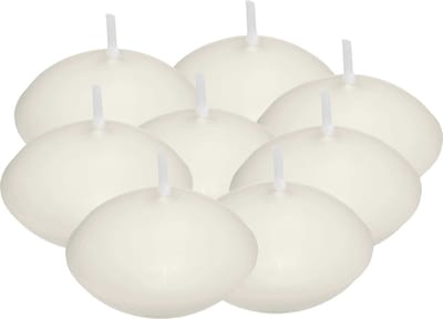 Atmosphera Drijfkaarsen - ivoor wit - 12x stuks - dia 4.5 cm - 3.5 branduren - paraffine - geurloos
