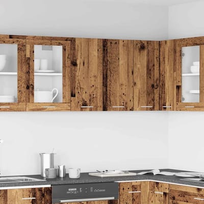 vidaXL - Keukenbovenkast - Lyon - 60x31x60 - cm - bewerkt - hout - oud - hout