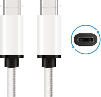 USB C kabel | Laadsnelheid 5V / 3A / 60 watt | USB 3.2 gen 1 | 5 Gb/s | Type C naar C | Male to male | Zilver | 0.5 meter | Allteq