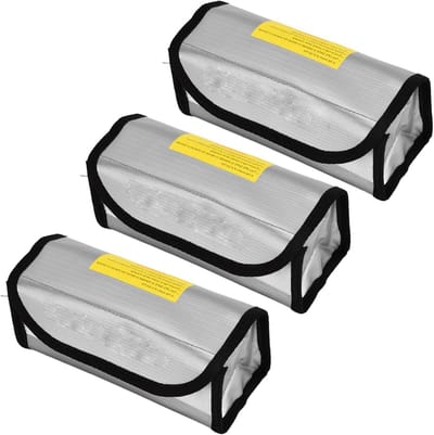Allecto Plus - LiPo Batterij Beschermhoes 3 Stuks - Brandwerend en Explosiebestendig - Thuis en Werkplaats - Veilig Opladen en Vervoeren