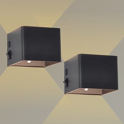 Wandlamp Oplaadbaar - 2 Stuks - Wandlamp Binnen - Draadloos - Smart - Oplaadbaar - Muurlamp - Woonkamer - Badkamer - Kinderkamer - Slaapkamer - Zwart
