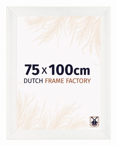 Fotolijst 75x100 cm - MDF - Wit Geveegd - Praag