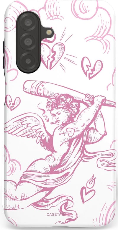 Casetastic Hoesje Geschikt voor Samsung A26 - Stijlvolle Beschermende Duo-layer Case - Engel Roze Liefde