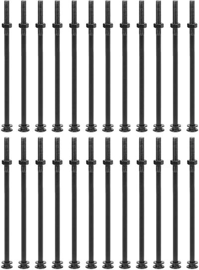 Slotschroeven Set - Vierkante Bouten - Houtbewerking Projecten - Roestvrij Staal A2 - M10 x 250 mm - Zilver