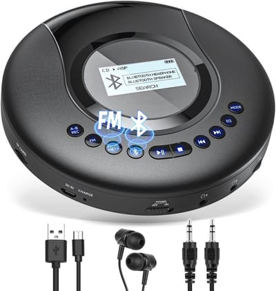 Draagbare CD-speler met Bluetooth en FM-functie voor kinderen en auto