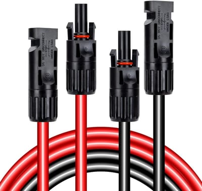 Zonnepaneel Verlengkabel Set - 2x 4mm²/12 AWG 3m PV-kabel MC4-stekker IP67 waterdicht -40°C tot +85°C