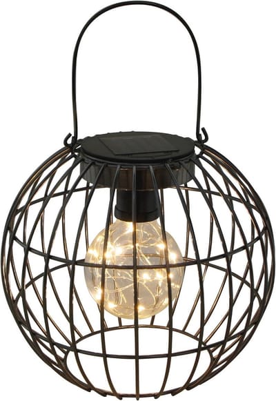 Zonne-energie Tuinverlichting | Draadgloeilamp Ø 20,5 cm | Duurzaam en Onderhoudsarm