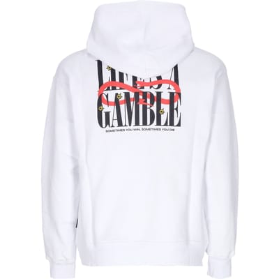 Lichtgewicht herenhoodie Roulette-hoodie wit