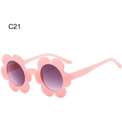 Protection UV Adorable Lunettes de Soleil Circulaires Tournesol Lunettes Protection UV400 Y2K Fleurs Lunettes de Soleil pour Dames