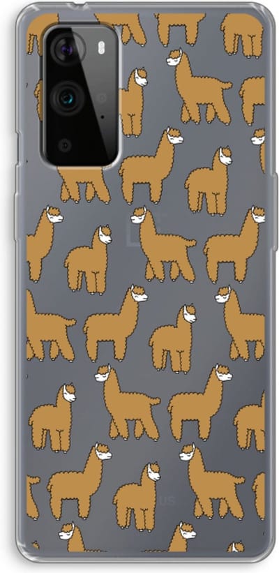 Case Company® - Hoesje geschikt voor OnePlus 9 Pro hoesje - Alpacas - Soft Cover Telefoonhoesje - Bescherming aan alle Kanten en Schermrand