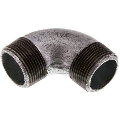 R 1 1/4'' Buitendraad Verzinkt Gietijzeren L-Fitting 90graden 25 Bar - FL2E-M-IZ-114R