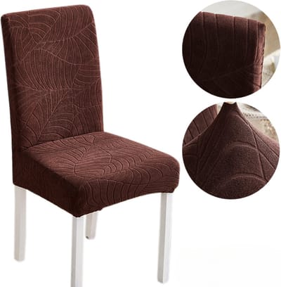 Winkrs® - Stoelhoes voor Eetkamerstoelen of Lage bureaustoel - Koffie Bruin - Stoelhoezen voor meubilair