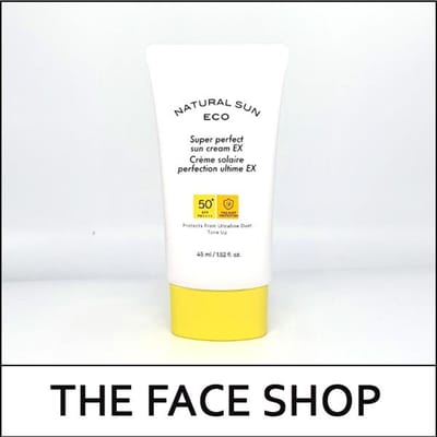 THE FACE SHOP Crème Solaire Naturelle Eco Super Perfect Sun Cream EX SPF50+ PA++++ 45 ml 45 ml white
