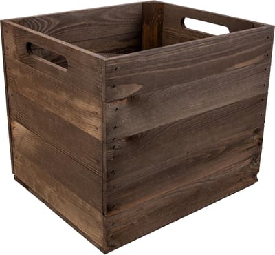Creative Deco Houten Kist Kallax, Houten krat, Houten kratjes | Venge | 33 x 33 x 37 cm | Ideaal voor Opslag Cadeau Decoratie DIY Ambachten | voor Documenten Speelgoed Gereedschap | Houten kratten, Fruitkisten hout, Houten kratten doos
