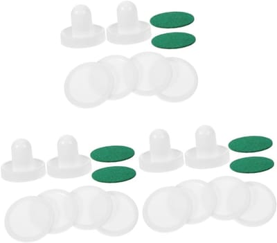 Airhockey Duwers - Tafelhockey Paddles - Spelplezier Thuis - Set van 3 Stuks - 6 x 5 cm - Wit