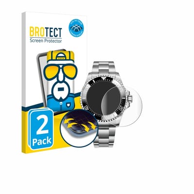 BROTECT - Screenprotector voor Rolex Sea-Dweller Deepsea (44 mm) - Folie Beschermfolie transparant volledig dekking - 2 Stuks