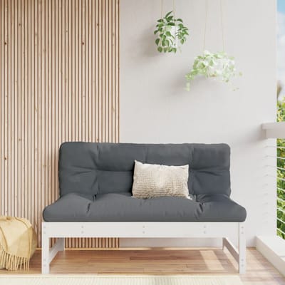 vidaXL - Tuinmiddenbank - 120x80 - cm - massief - grenenhout - wit