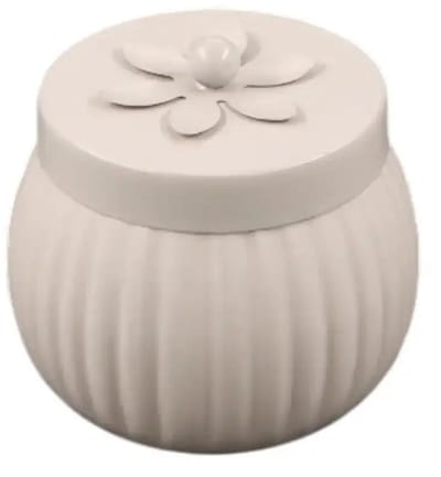 House of Nature Opbergpotje Seckau beige metaal 9cm