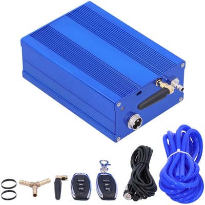 Kit de soupape d'échappement de voiture Télécommande électrique Dispositif de contrôleur à vide Bleu Composants automobiles blue