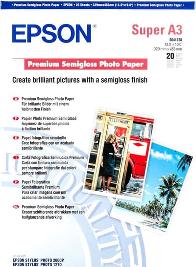 Epson S041328 Papier - A3+ / 20 vellen / Semi Glans
