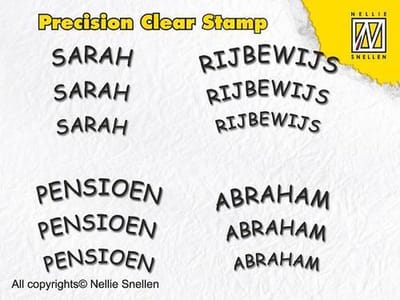 APST001 Nellie Snellen Precision clearstamp - stempel nederlandse teksten - Dutch Texts-1 - Sarah Abraham Pensioen Rijbewijs