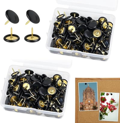 Metalen Punaises - Decoratieve Speldjes - Creëren en Organiseren - Ronde Kop Veilig - 200 Stuks - Zwart