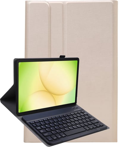 Hoesje - Geschikt voor Samsung Galaxy Tab A11 Plus - Toetsenbord Case - Keyboard Book Cover - Hoes - Goud