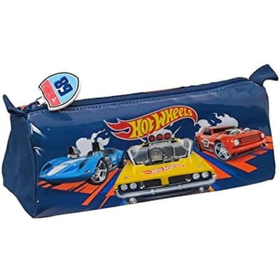 Hot Wheels - Etui - Speed club - Oranje - Marineblauw - (21 x 8 x 7 cm)