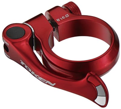 Shark Tail - Zadelpenklem - 34,9mm - Rood