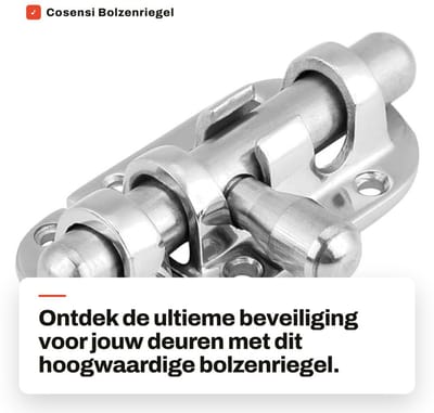 Dailygoods- Sluitgrendel Roestvrij Staal - Deurvergrendeling - Vergrendeling voor Boten - Schuiframen - Duurzaam - Eenvoudig te Installeren - Deurslot