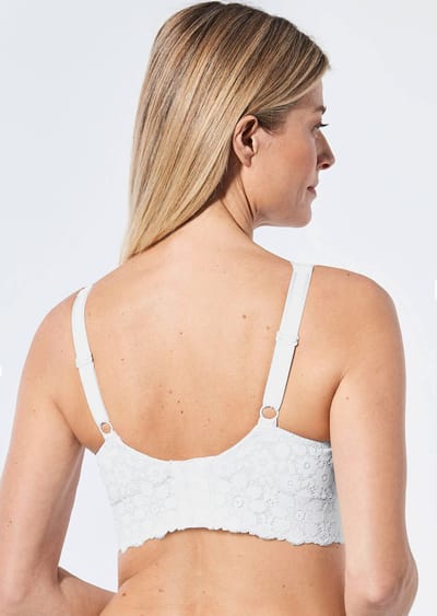 Beha zonder beugel met katoen en kant - wit - Gr. 75 B van Goldner Fashion
