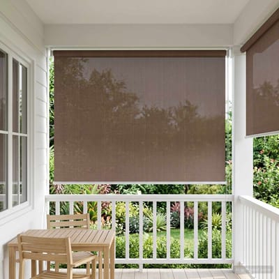 vidaXL - Buitenrolgordijn - 90% - UV-blok - Taupe - 60 - x - 230 - cm - HDPE