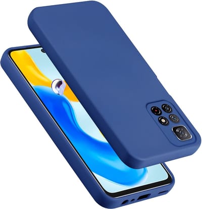 Cadorabo Hoesje geschikt voor Redmi Note 11s 5G in LIQUID BLAUW - Beschermhoes gemaakt van flexibel TPU silicone Case Cover
