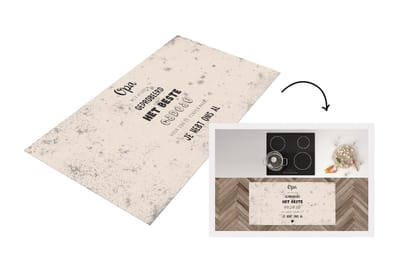 Keukenloper - Loper keuken - Vaderdag kado - Opa - Spreuken - Het beste cadeau - Quote - 120x60 cm - Keukenloper vinyl