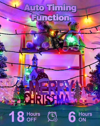 5 meter lange LED Fairy Lights met 6-uurs timer, IP65 waterdicht voor binnen en buiten kerstdecoraties
