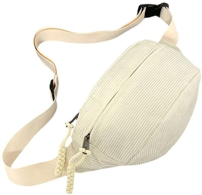 Schoudertas dames - Effen corduroy - Verstelbare schouderbanden - Meerlaags opbergontwerp - 34 x 11 x 15 cm - Beige - Heuptas