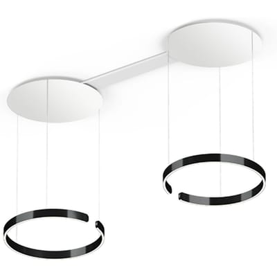 Occhio Mito Sospeso Due 60 Wide Hanglamp - black phantom - variabel - met Occhio Air - table/wide
