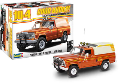 Revell Modelbouwpakket Auto - 14568 10-4 Good Buddy! - 1979 Jeep J-10 Pickup met Camper Top - Amerikaanse Auto Plastic - 1:24 - Modelbouw